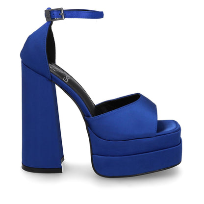 Sandalia Plataforma Azul Mujer 25911