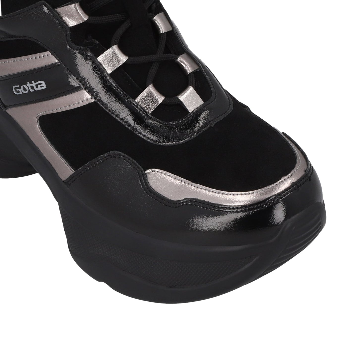 Tenis Plataforma Negro Mujer 13162