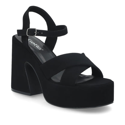 Sandalia Negra Mujer 45701