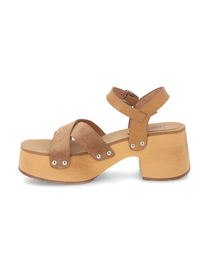 Sandalia Camel Mujer 35263