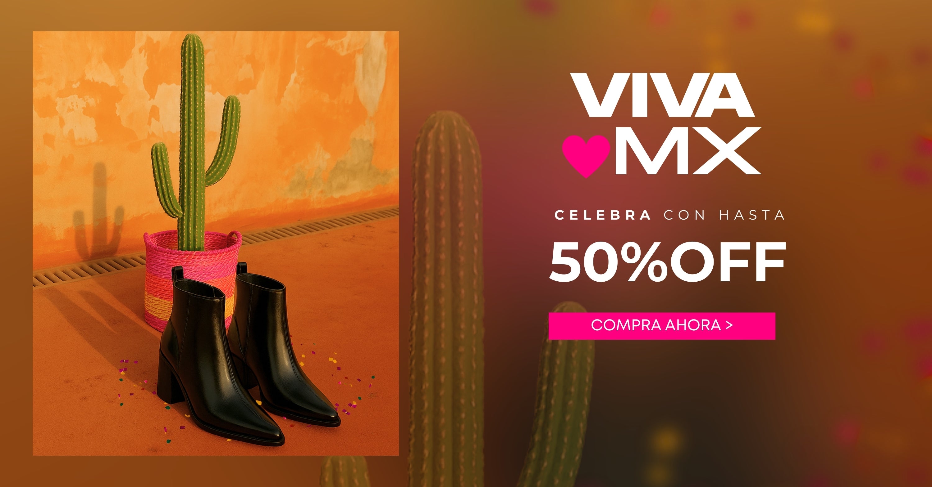 Botas negras de mujer en promoción Gotta Viva México 2025, celebra las fiestas patrias con hasta 50% de descuento. Compra ahora y luce estilo único.