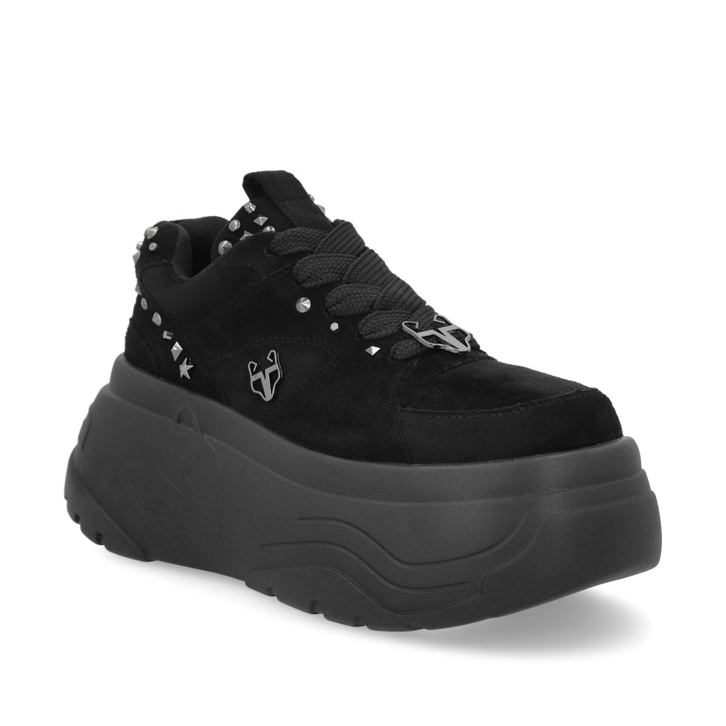 Tenis Plataforma Negro Mujer 43062