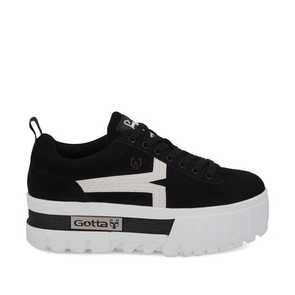 Tenis Plataforma Negro Mujer 23243