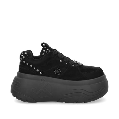 Tenis Plataforma Negro Mujer 43062