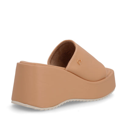 Sandalia Plataforma Camel Mujer 35240