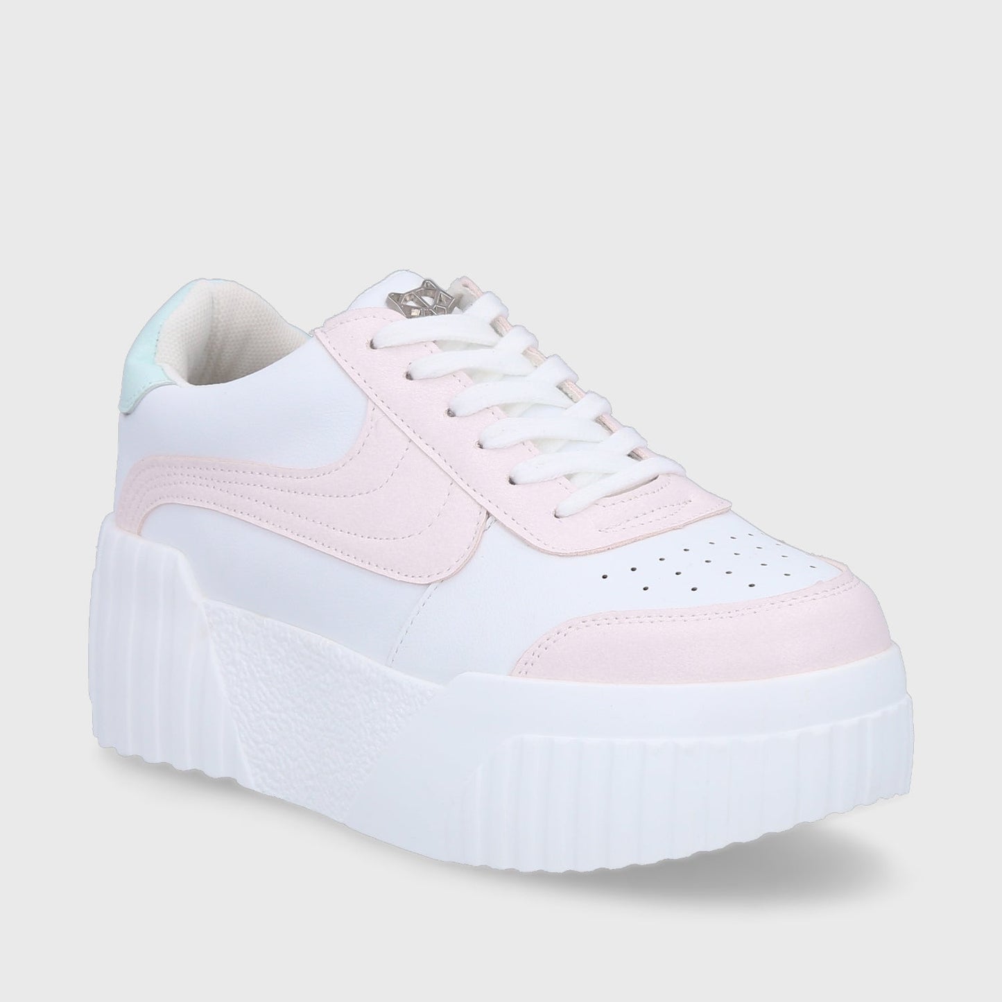 Tenis Cuero Rosa Mujer 13142