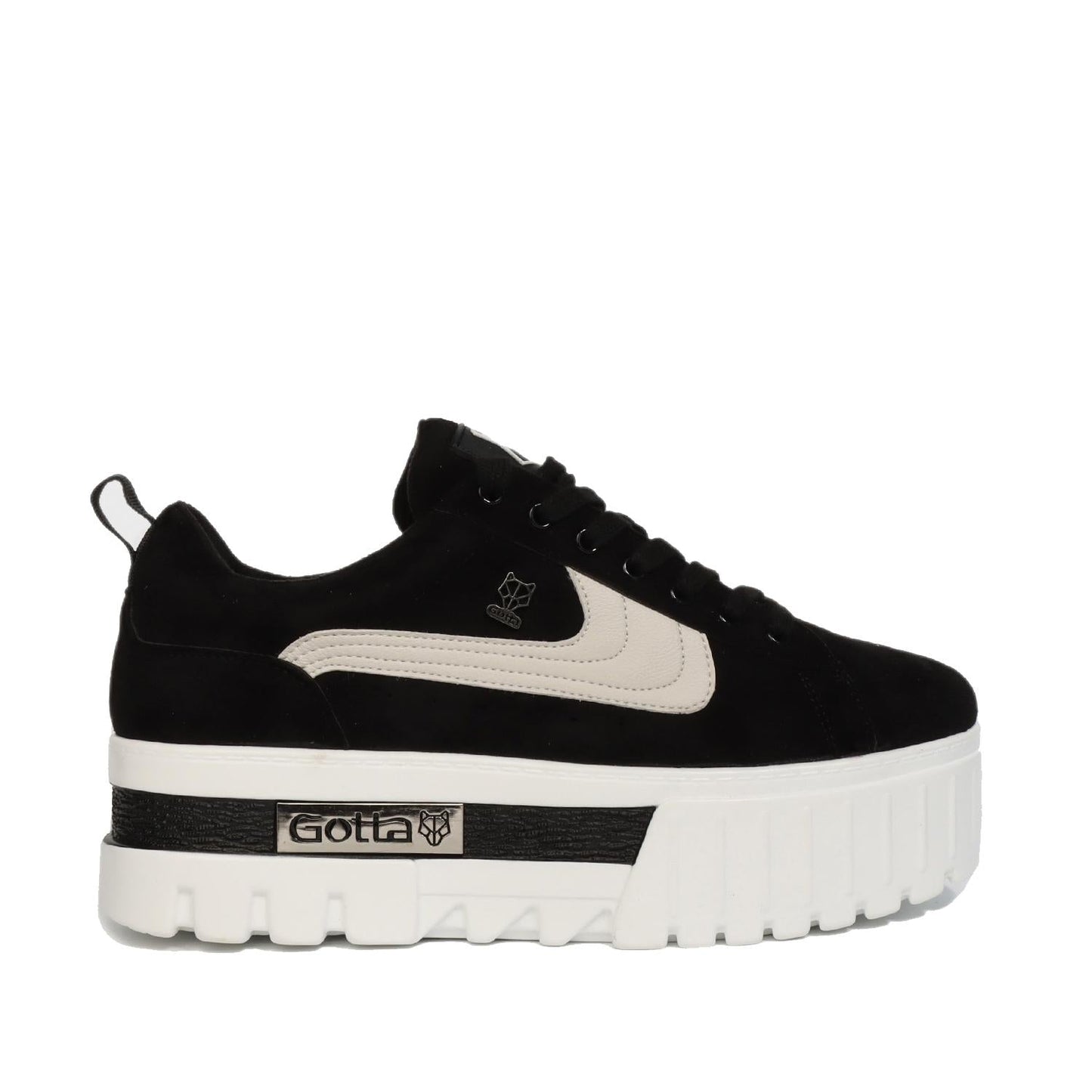 Tenis Plataforma Negro Mujer 23240