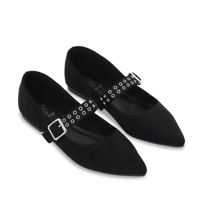Ballerina Plano Negro Mujer 54011
