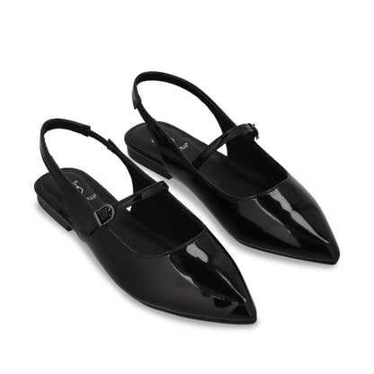 Ballerina Plano Negro Mujer 54012