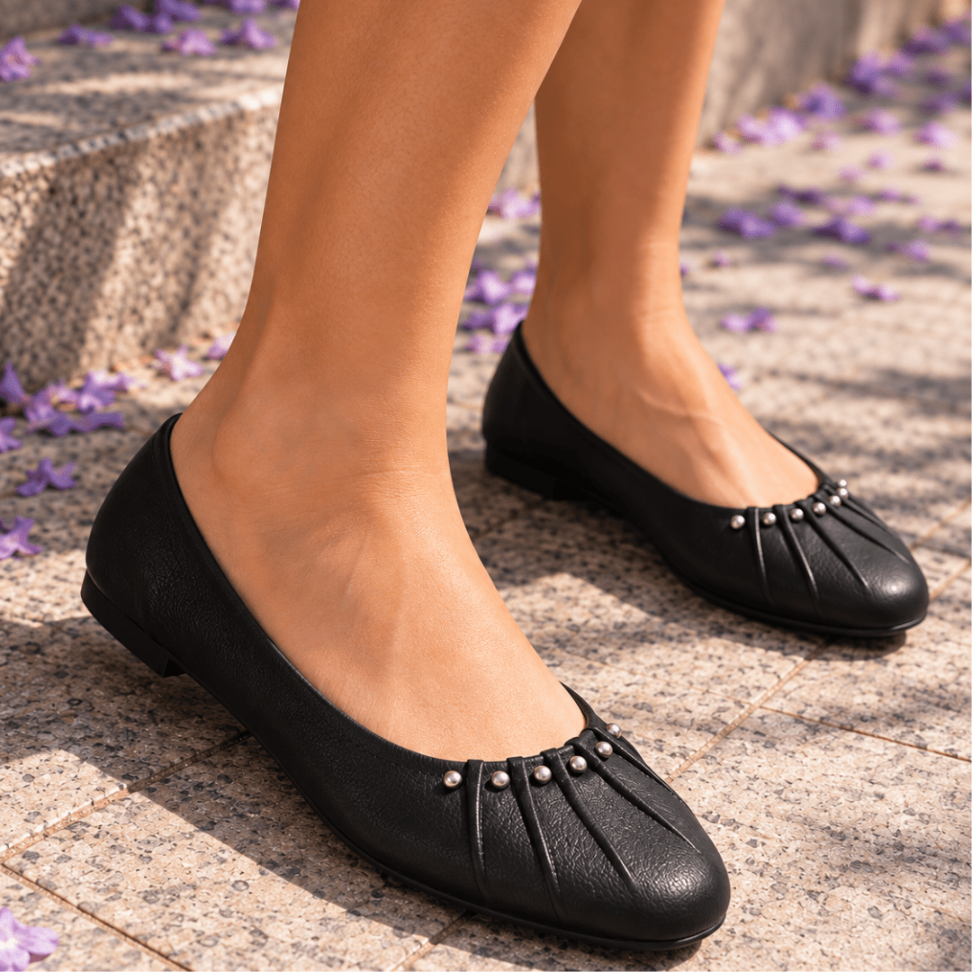 Ballerina Plano Negro Mujer 54040