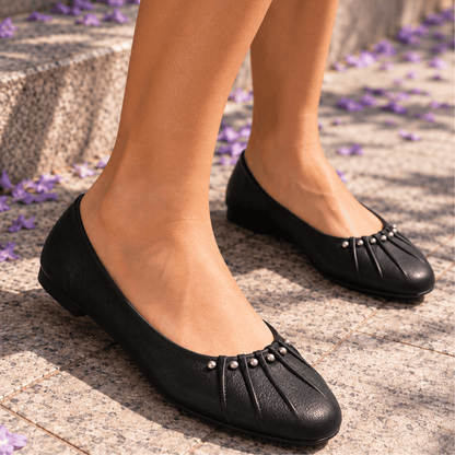 Ballerina Plano Negro Mujer 54040