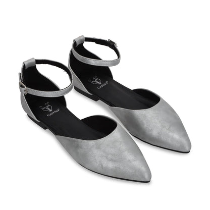 Ballerina Plano Plateado Mujer 54010