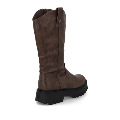 Bota Plataforma Café Mujer 46304 - Gotta Mexico