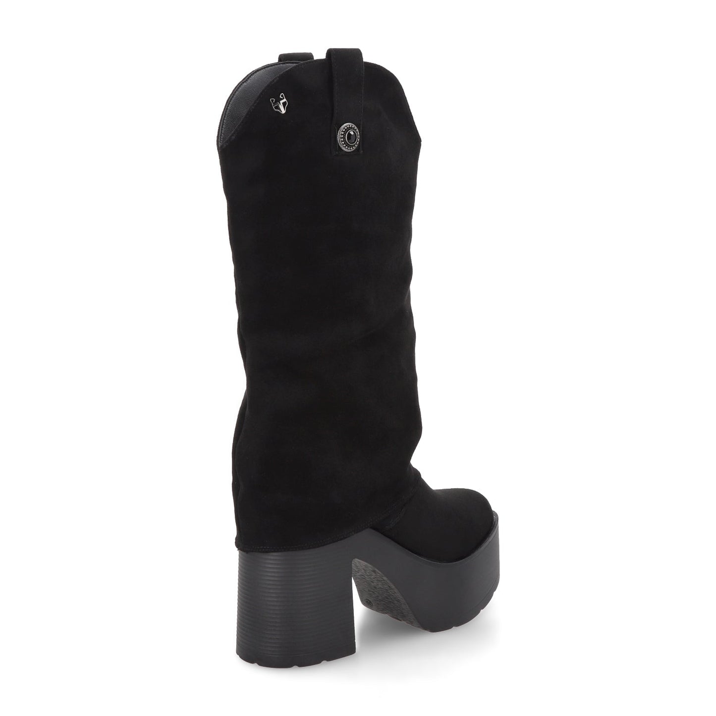 Bota Plataforma Negra Mujer 15039
