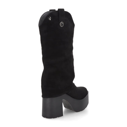 Bota Plataforma Negra Mujer 15039
