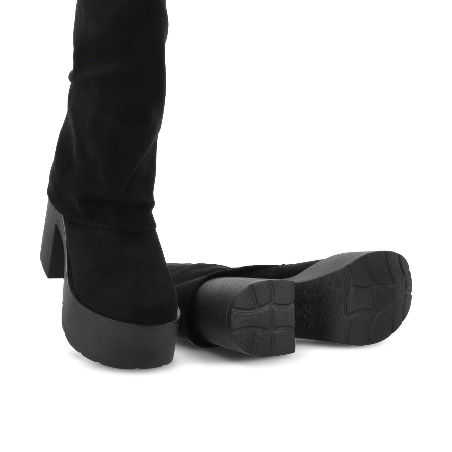 Bota Plataforma Negra Mujer 15039