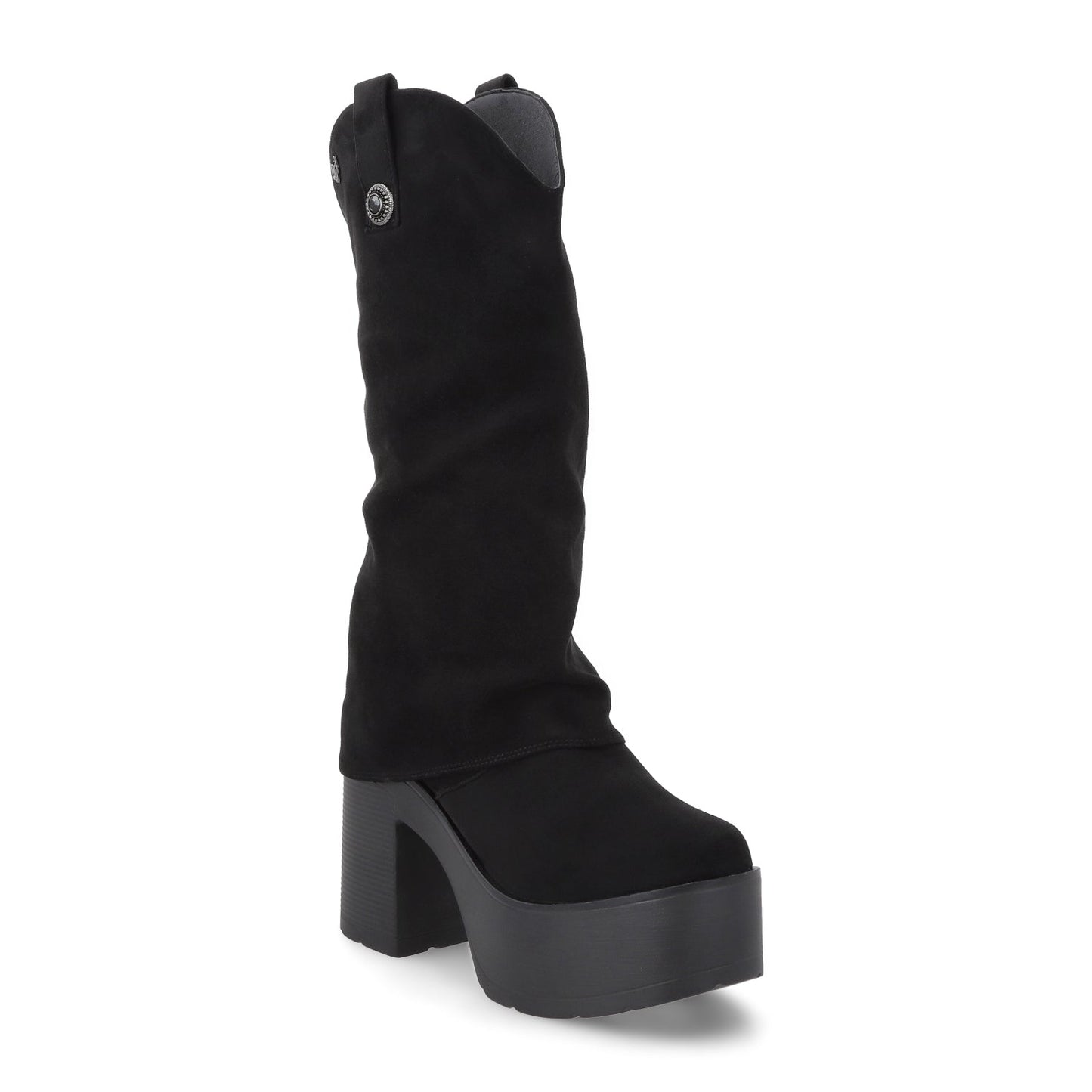 Bota Plataforma Negra Mujer 15039