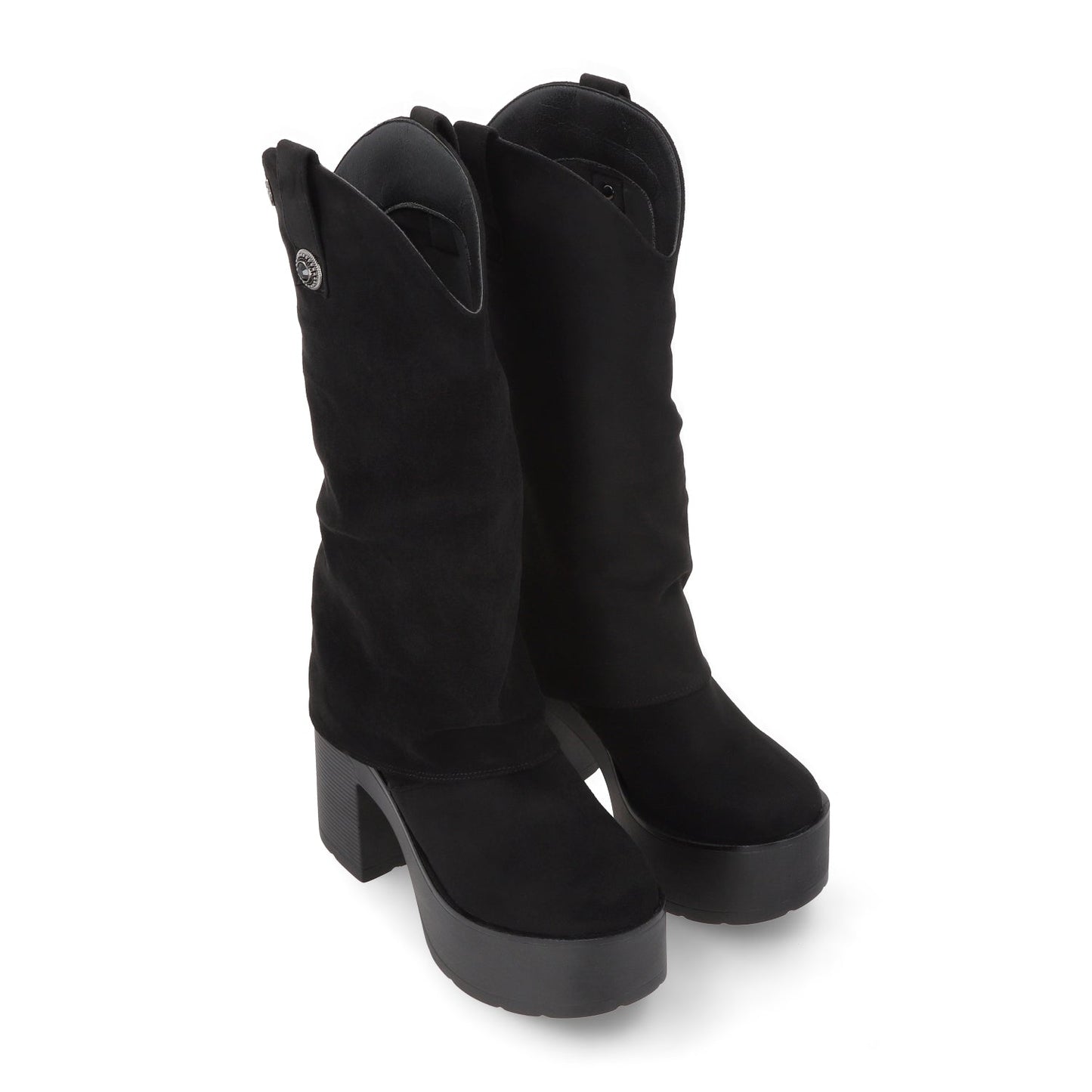 Bota Plataforma Negra Mujer 15039