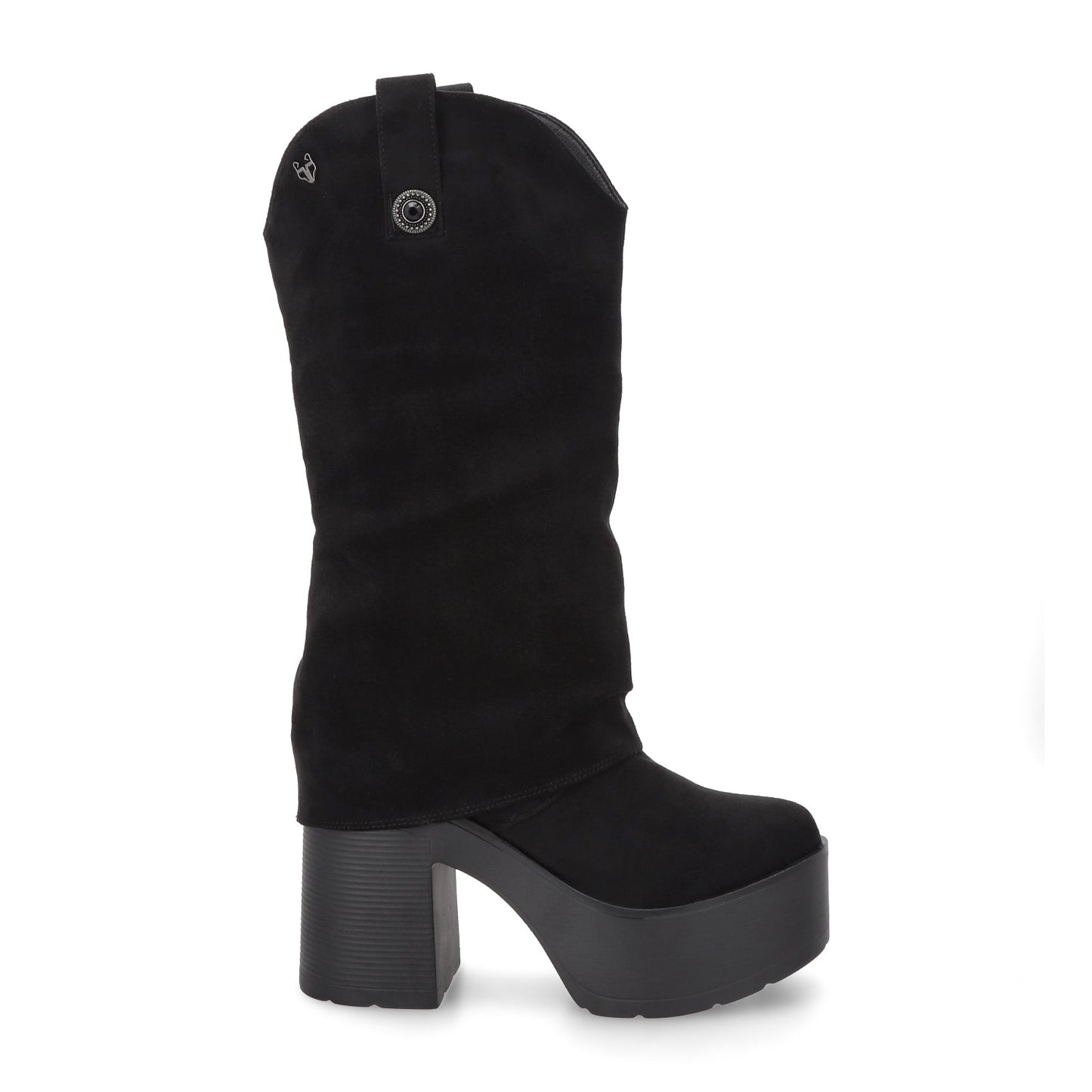 Bota Plataforma Negra Mujer 15039