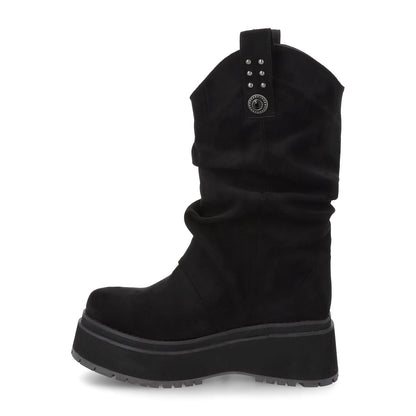 Bota Plataforma Negra Mujer 1509C