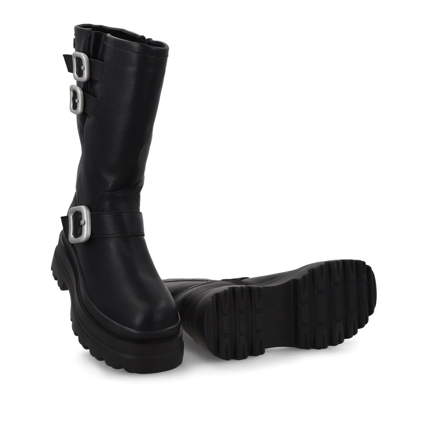 Bota Plataforma Negra Mujer 36037