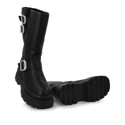 Bota Plataforma Negra Mujer 36037