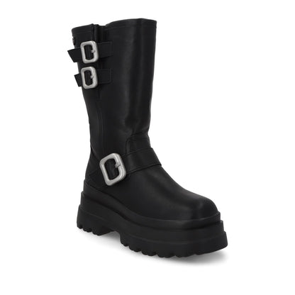 Bota Plataforma Negra Mujer 36037