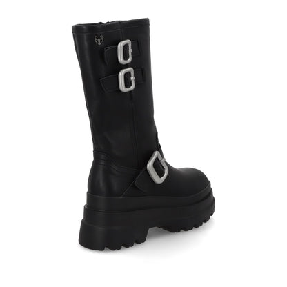 Bota Plataforma Negra Mujer 36037