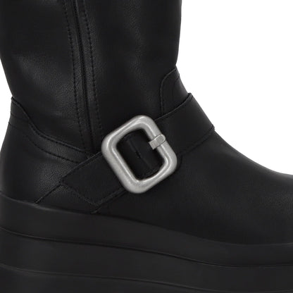 Bota Plataforma Negra Mujer 36037