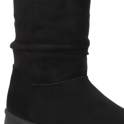 Bota Plataforma Negra Mujer 48114