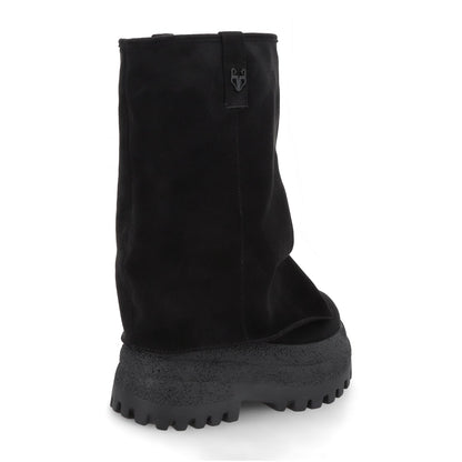 Bota Plataforma Negra Mujer 55291