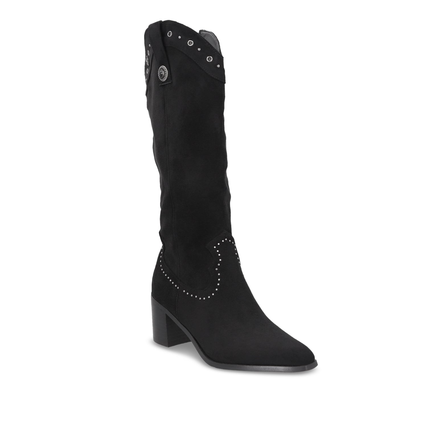 Bota Taco Negra Mujer 55301 - Gotta Mexico