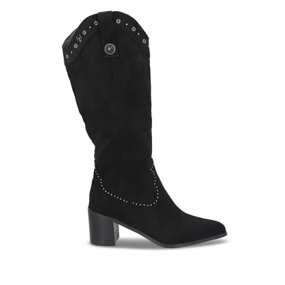 Bota Taco Negra Mujer 55301 - Gotta Mexico