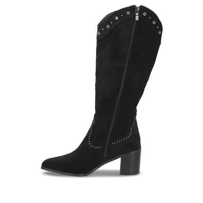 Bota Taco Negra Mujer 55301 - Gotta Mexico