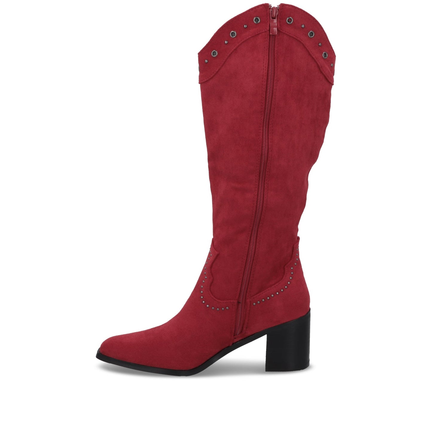 Bota Taco Roja Mujer 55301