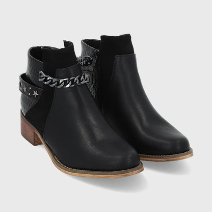 Botín Negro Mujer 13554