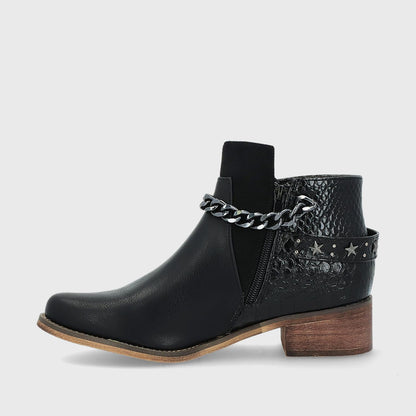 Botín Negro Mujer 13554