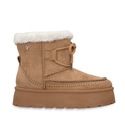 Botin Plataforma Beige Mujer 4811508 - Gotta Mexico