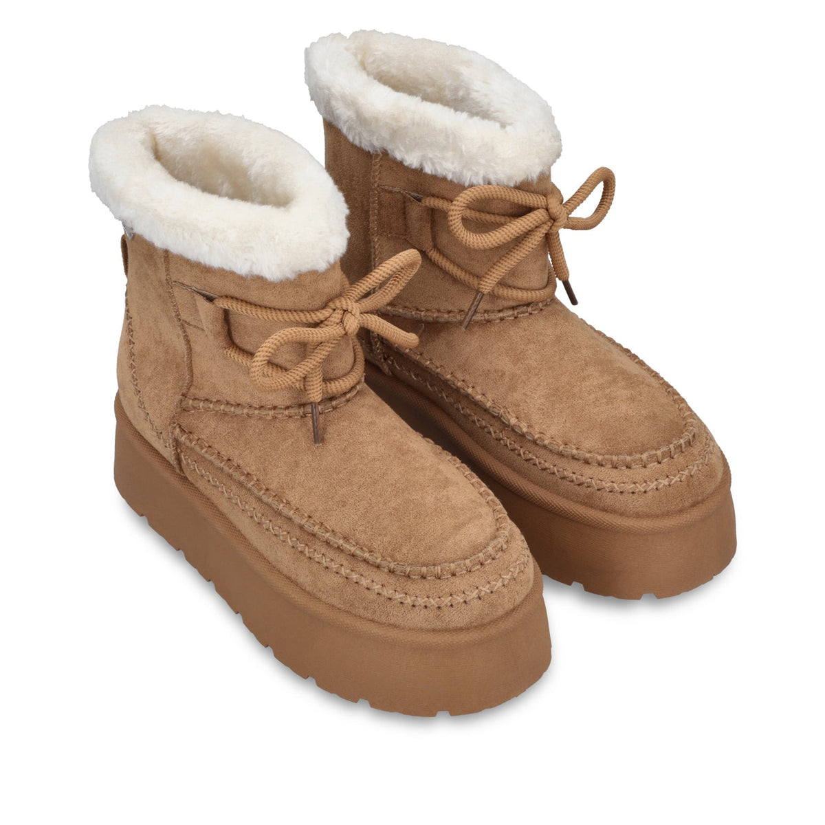 Botin Plataforma Beige Mujer 4811508 - Gotta Mexico