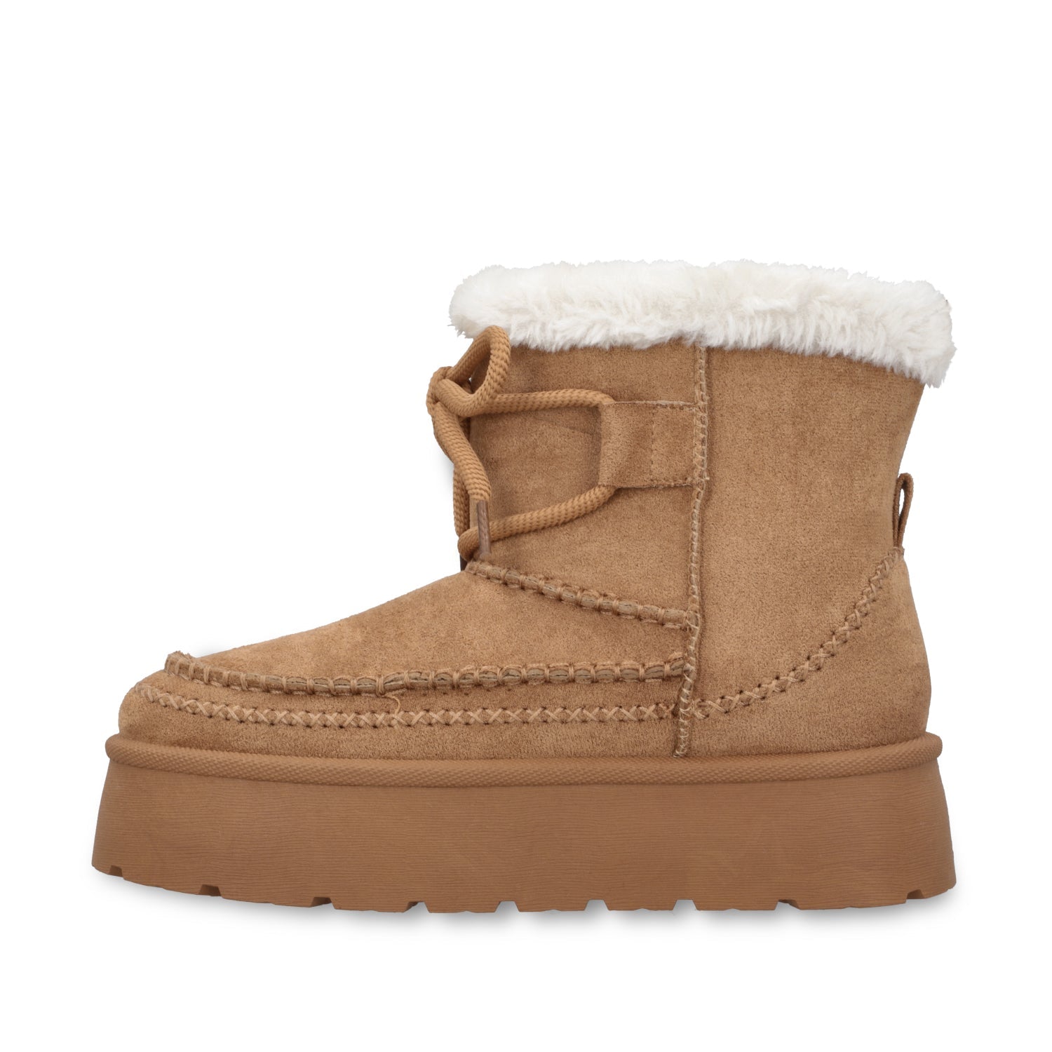Botin Plataforma Beige Mujer 4811508 - Gotta Mexico