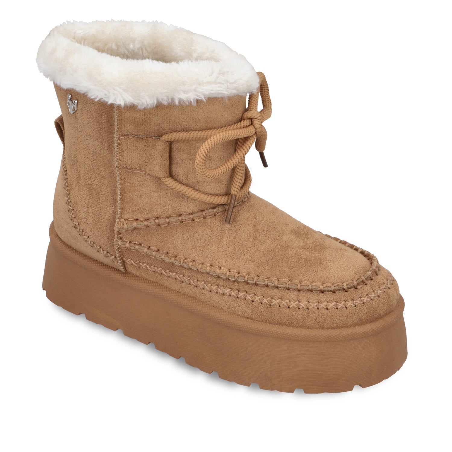 Botin Plataforma Beige Mujer 4811508 - Gotta Mexico