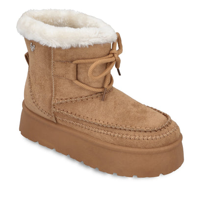 Botin Plataforma Beige Mujer 4811508 - Gotta Mexico