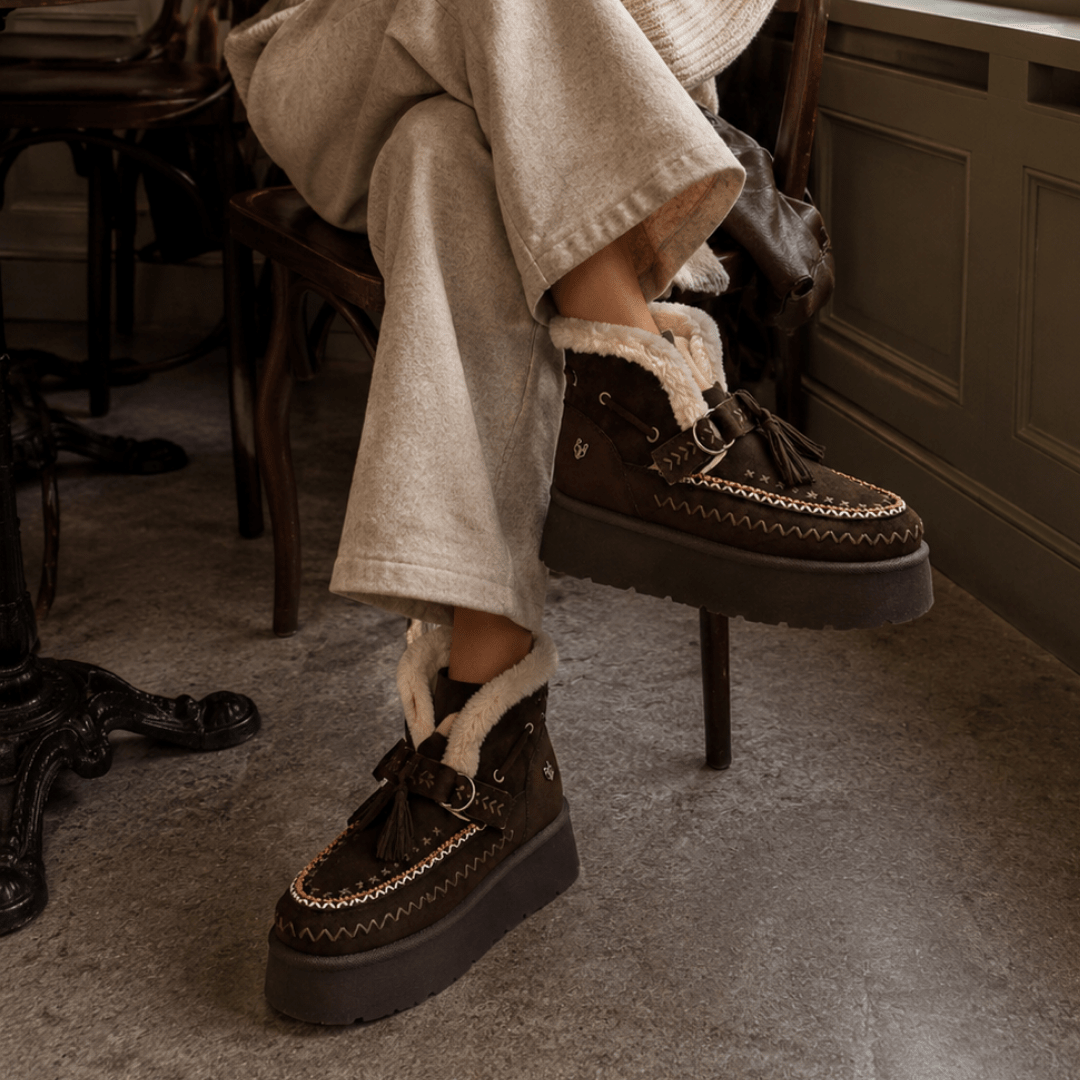 Botin Plataforma Café Mujer 4811753