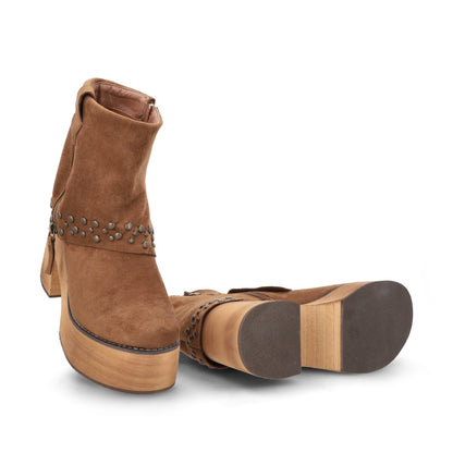 Botin Plataforma Camel Mujer 15045 - Gotta Mexico