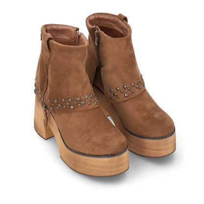 Botin Plataforma Camel Mujer 15045 - Gotta Mexico