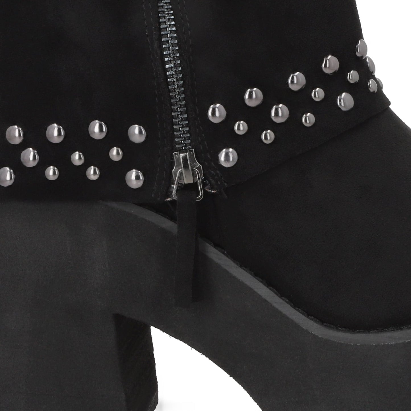 Botin Plataforma Negro Mujer 15045