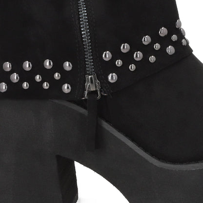 Botin Plataforma Negro Mujer 15045
