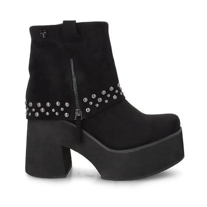Botin Plataforma Negro Mujer 15045