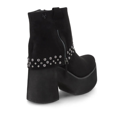 Botin Plataforma Negro Mujer 15045