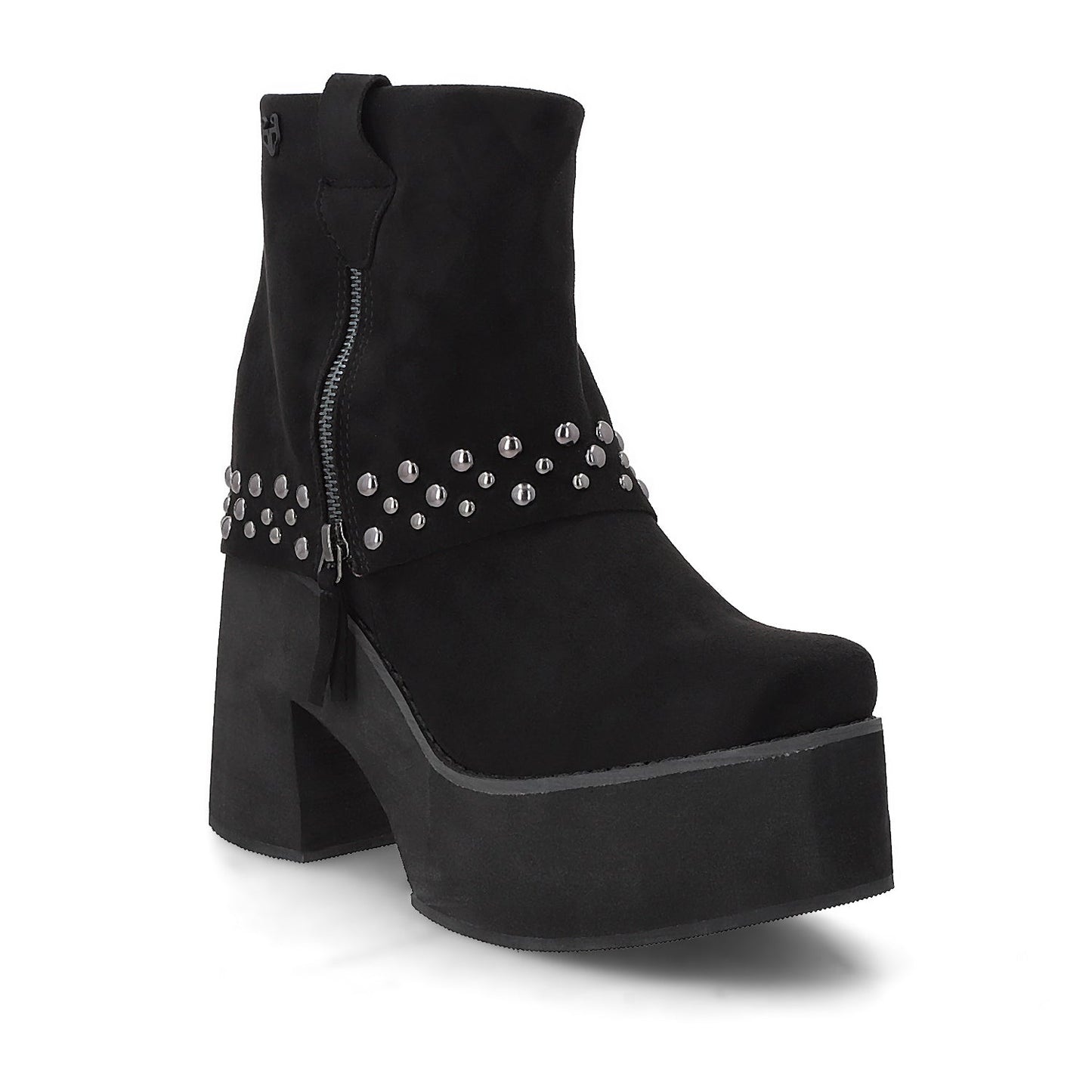 Botin Plataforma Negro Mujer 15045